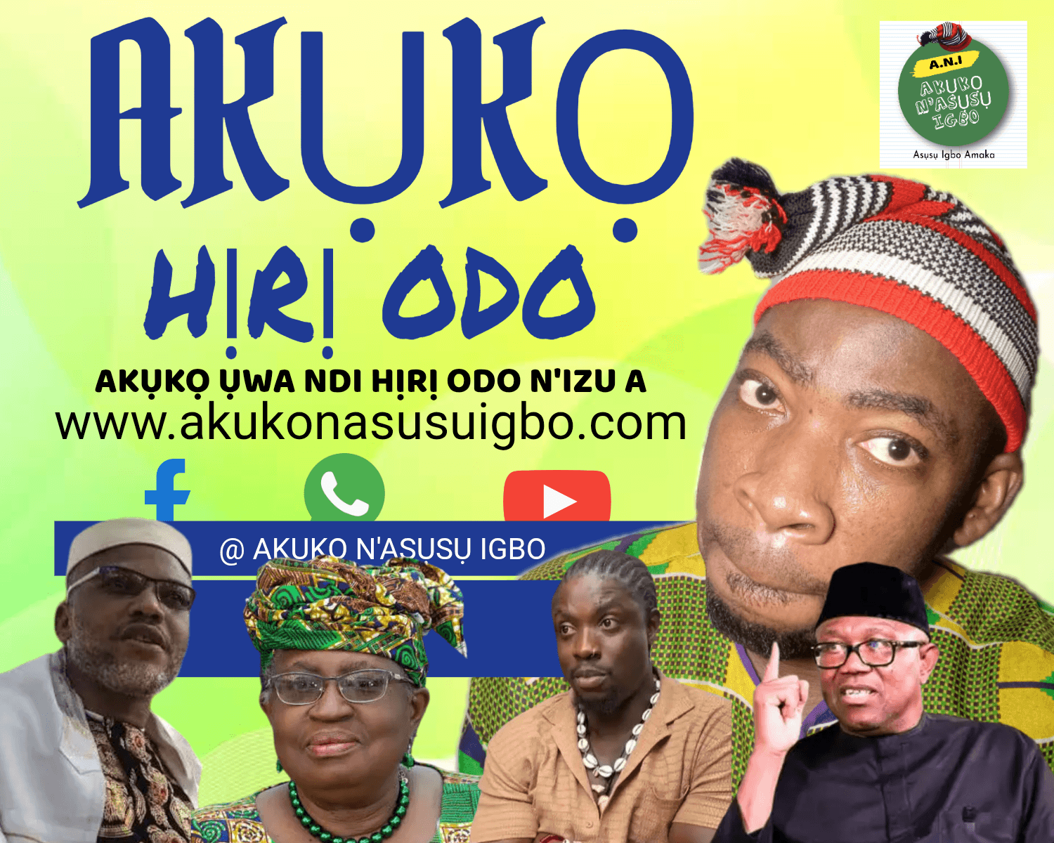 AKỤKỌ NDI HỊRỊ ODO N'IZU ỤKA A, ỌKTOBA 12 RUO 16, 2026